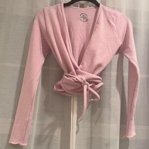Wear Moi Pink Wrap Top